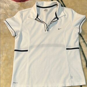 Nike White Athletic Polo Shirt